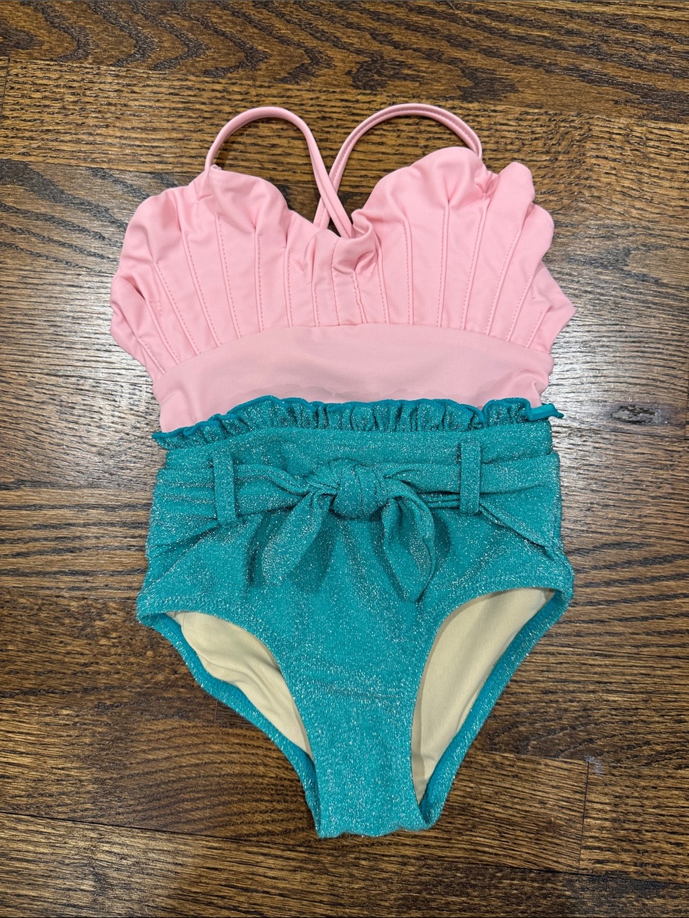 Shade Critters Pink & Teal Mermaid One-Piece Swimsuit 18-24 Months - Picture 2 of 6